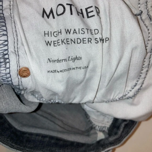 Mother High Waisted Weekender Skimp Size 27 Cutoffs Jeans Shorts Northern Lights - Picture 4 of 6